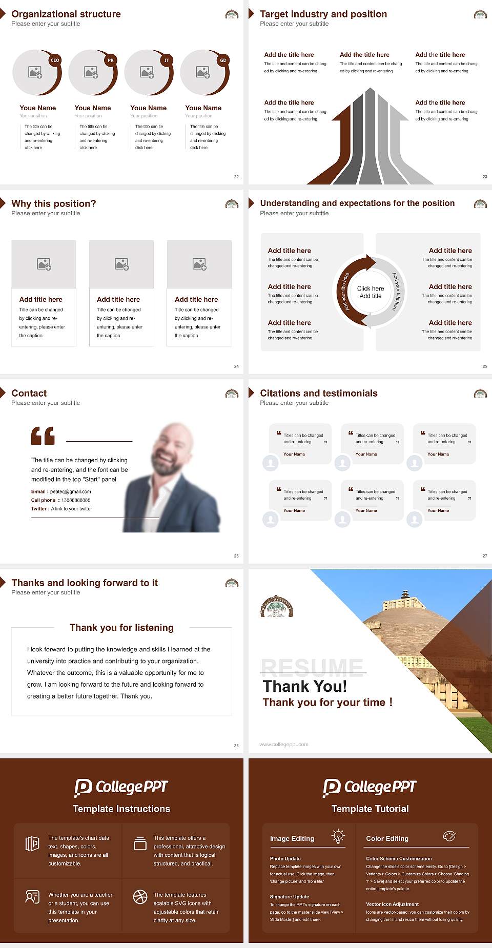 Sanchi University of Buddhist-Indic Studies Resume PPT Template4:3 ratio PPT effect preview image4
