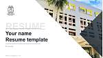 RV University Resume PPT Template