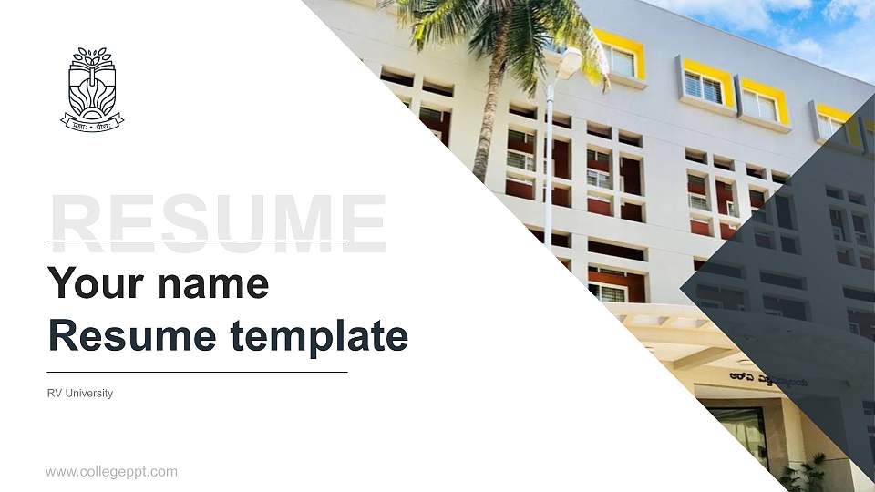 RV University Resume PPT Template16:9 ratio PPT effect preview image