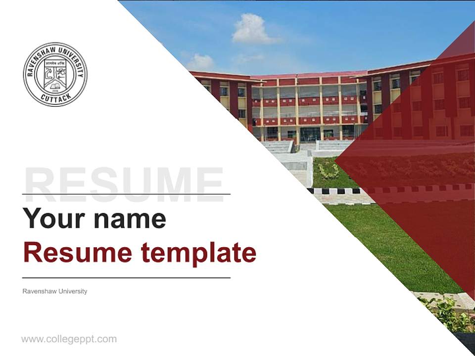 Ravenshaw University Resume PPT Template4:3 ratio PPT effect preview image5