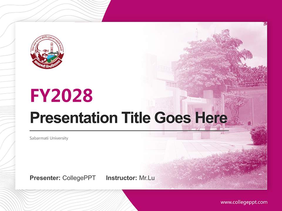Sabarmati University Academic Presentation/Research Findings Report PPT Template4:3 ratio PPT effect preview image5
