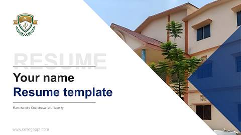 Ramchandra Chandravansi University Resume PPT Template