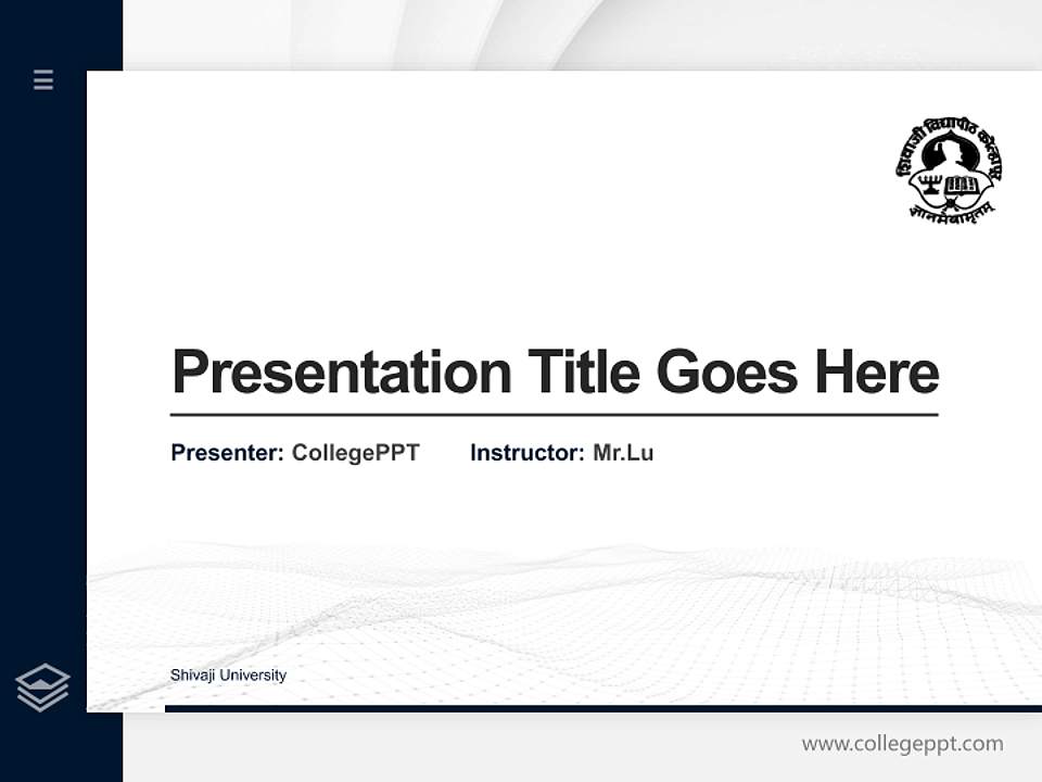 Shivaji University Thesis Proposal/Graduation Defense PPT Template4:3 ratio PPT effect preview image5