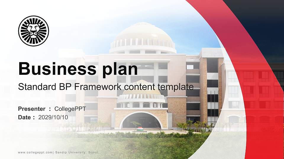 Sandip University, Sijoul Competition/Entrepreneurship Contest PPT Template16:9 ratio PPT effect preview image