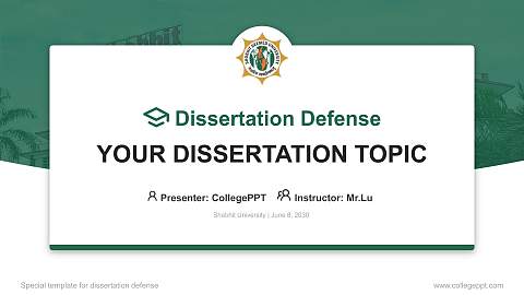 Shobhit University Graduation Thesis Defense PPT Template