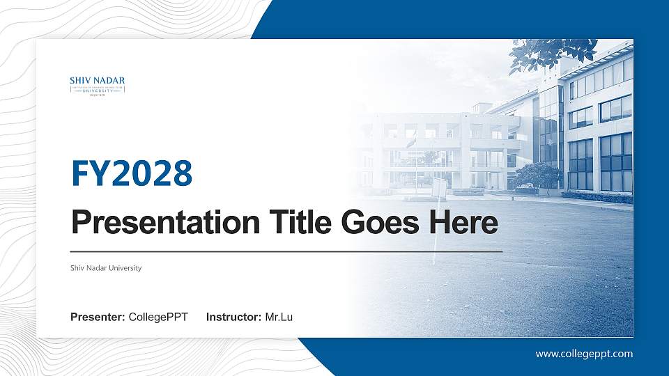 Shiv Nadar University Academic Presentation/Research Findings Report PPT Template16:9 ratio PPT effect preview image