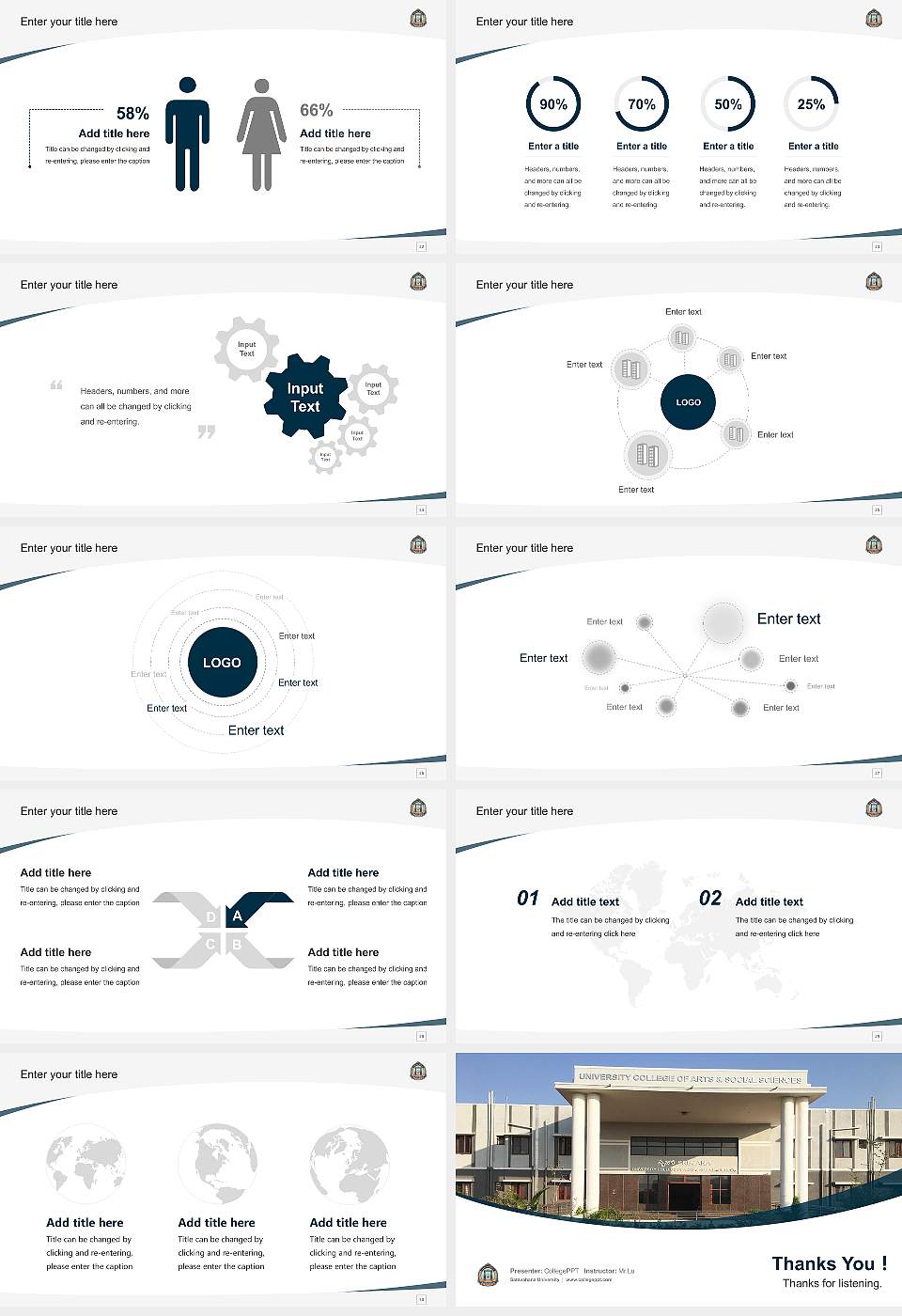 Satavahana University Course/Courseware Creation PPT Template16:9 ratio PPT effect preview image4