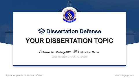 Sangai International University Graduation Thesis Defense PPT Template