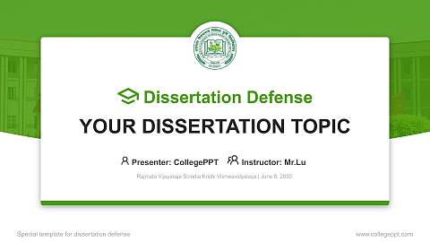 Rajmata Vijayaraje Scindia Krishi Vishwavidyalaya Graduation Thesis Defense PPT Template