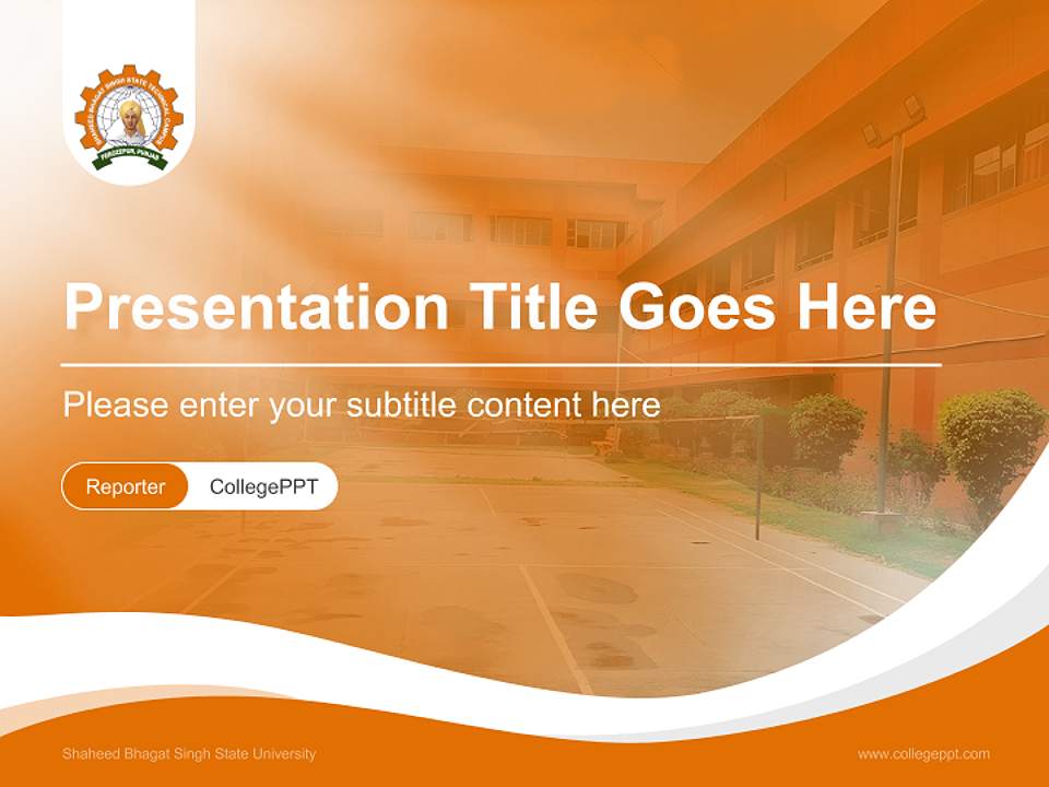 Shaheed Bhagat Singh State University Lecture Sharing and Networking Event PPT Template4:3 ratio PPT effect preview image4