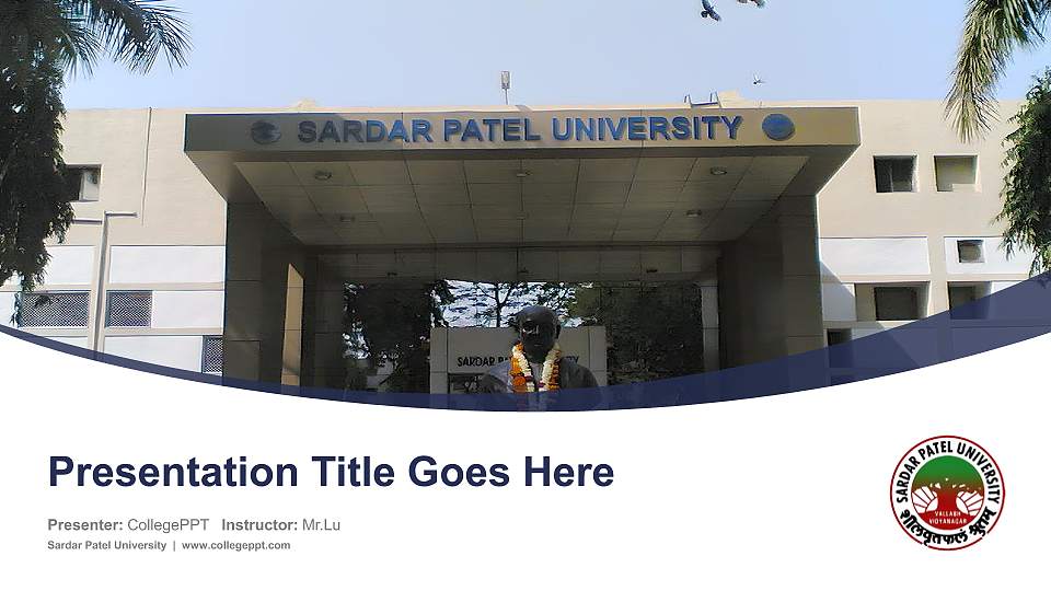 Sardar Patel University Course/Courseware Creation PPT Template16:9 ratio PPT effect preview image