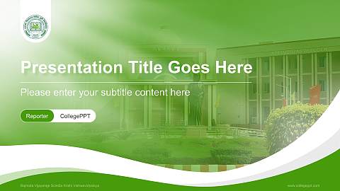Rajmata Vijayaraje Scindia Krishi Vishwavidyalaya Lecture Sharing and Networking Event PPT Template