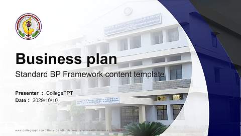 Rajiv Gandhi University of Health Sciences Competition/Entrepreneurship Contest PPT Template