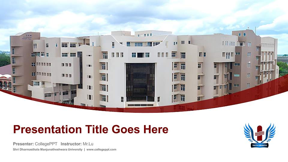 Shri Dharmasthala Manjunatheshwara University Course/Courseware Creation PPT Template16:9 ratio PPT effect preview image