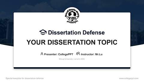 Shivaji University Graduation Thesis Defense PPT Template