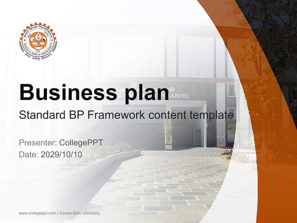 Sarala Birla University Competition/Entrepreneurship Contest PPT Template4:3 ratio PPT effect preview image9