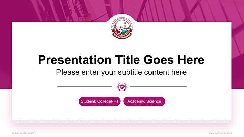 Sabarmati University National Scholarship Defense PPT Template