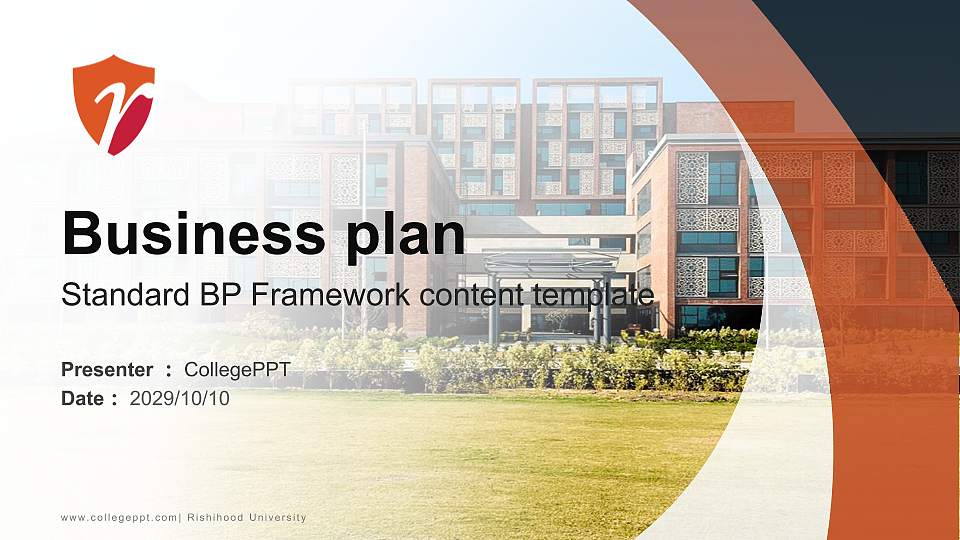 Rishihood University Competition/Entrepreneurship Contest PPT Template16:9 ratio PPT effect preview image