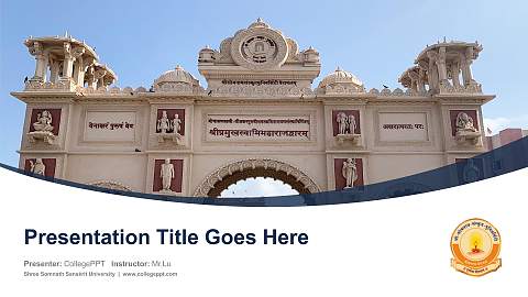 Shree Somnath Sanskrit University Course/Courseware Creation PPT Template