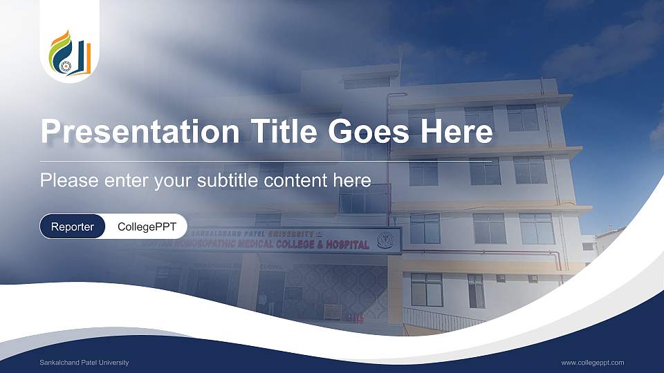 Sankalchand Patel University Lecture Sharing and Networking Event PPT Template16:9 ratio PPT effect preview image