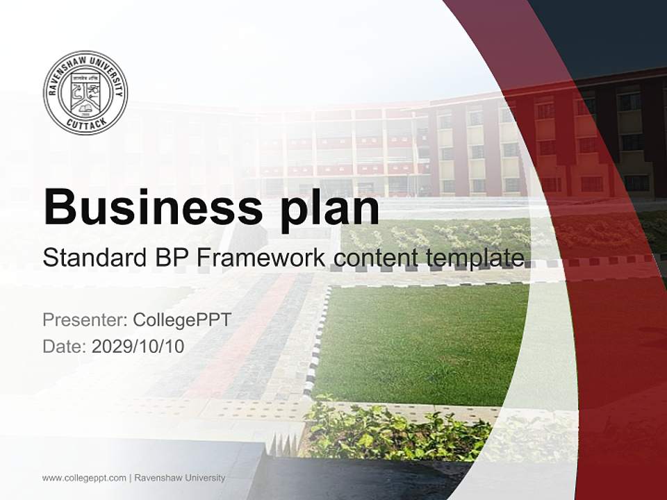 Ravenshaw University Competition/Entrepreneurship Contest PPT Template4:3 ratio PPT effect preview image9