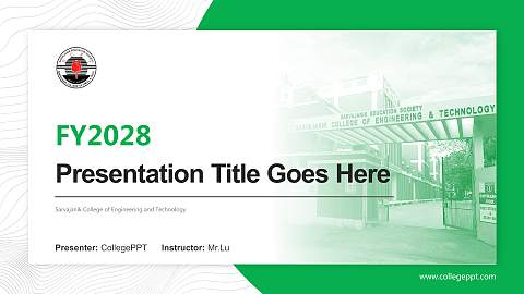 Sarvajanik College of Engineering and Technology Academic Presentation/Research Findings Report PPT Template