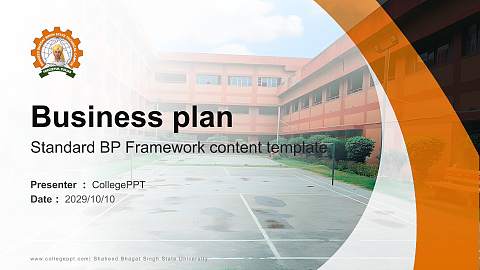 Shaheed Bhagat Singh State University Competition/Entrepreneurship Contest PPT Template