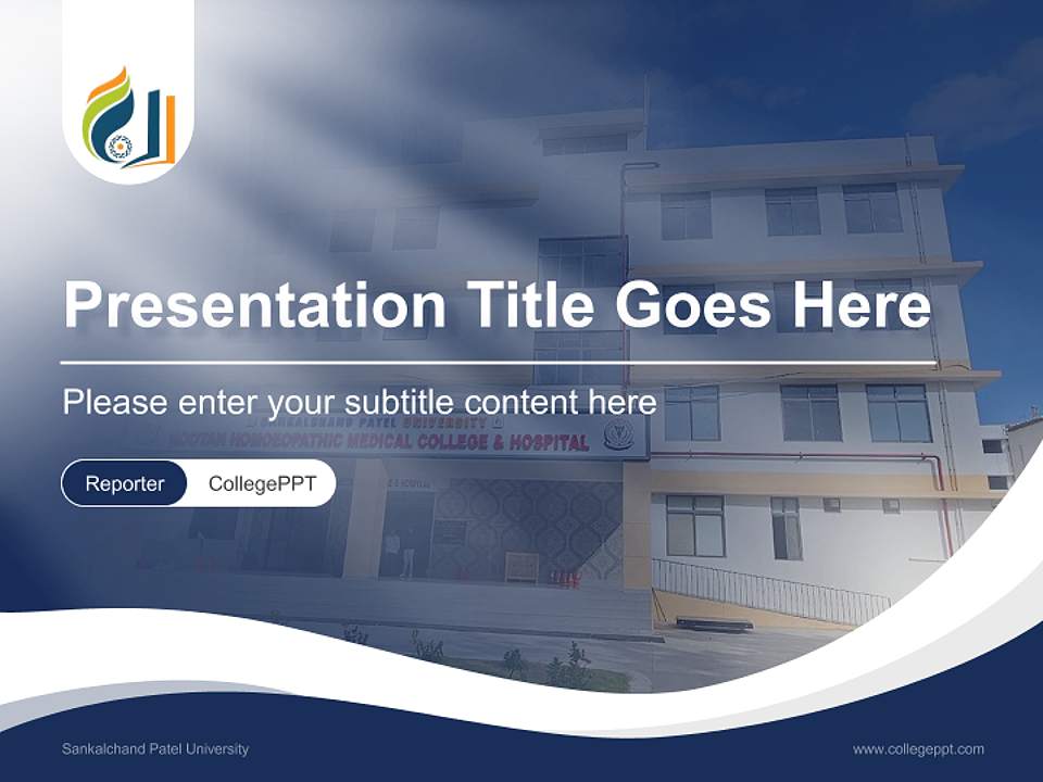 Sankalchand Patel University Lecture Sharing and Networking Event PPT Template4:3 ratio PPT effect preview image4