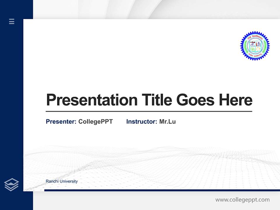 Ranchi University Thesis Proposal/Graduation Defense PPT Template4:3 ratio PPT effect preview image5