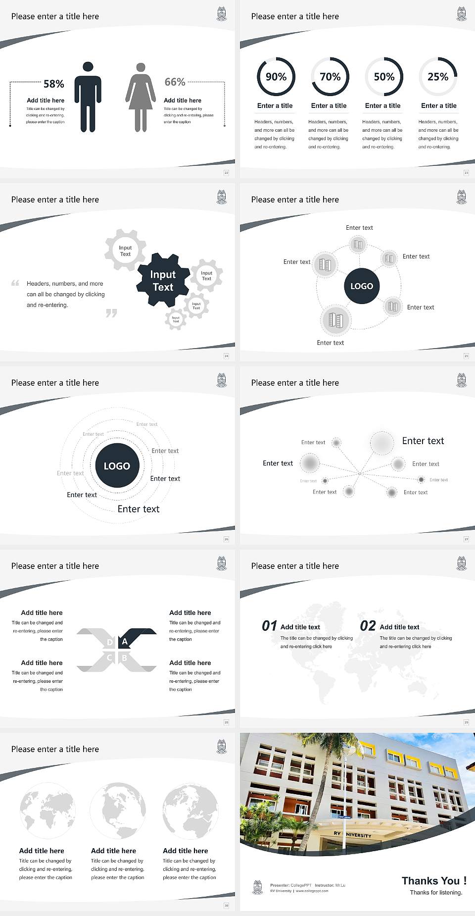 RV University Course/Courseware Creation PPT Template4:3 ratio PPT effect preview image4