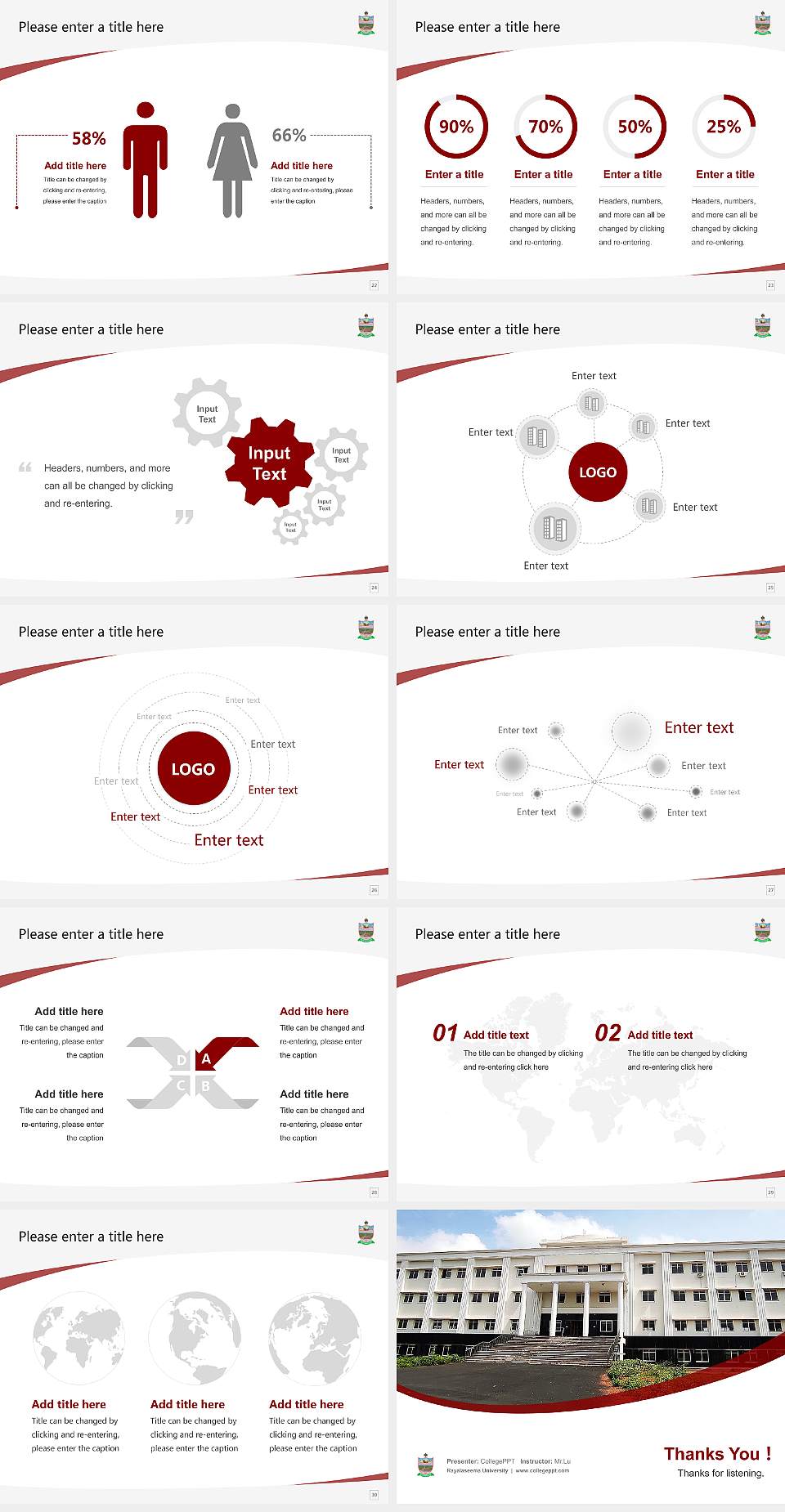 Rayalaseema University Course/Courseware Creation PPT Template4:3 ratio PPT effect preview image4