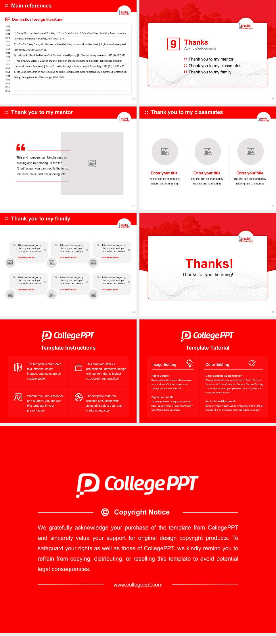 Shoolini University of Biotechnology and Management Sciences Graduation Thesis Defense PPT Template4:3 ratio PPT effect preview image7