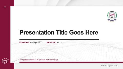 Sathyabama Institute of Science and Technology Thesis Proposal/Graduation Defense PPT Template