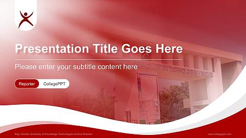 Rajiv Gandhi University of Knowledge Technologies Andhra Pradesh Lecture Sharing and Networking Event PPT Template