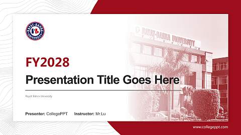 Rayat Bahra University Academic Presentation/Research Findings Report PPT Template