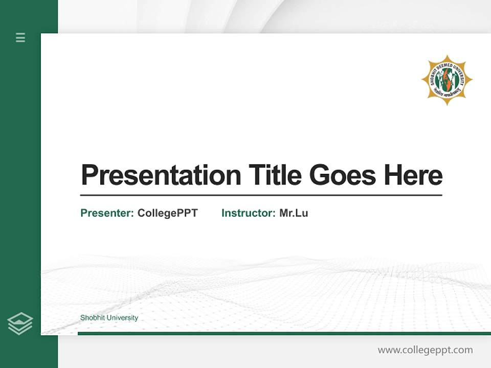 Shobhit University Thesis Proposal/Graduation Defense PPT Template4:3 ratio PPT effect preview image5