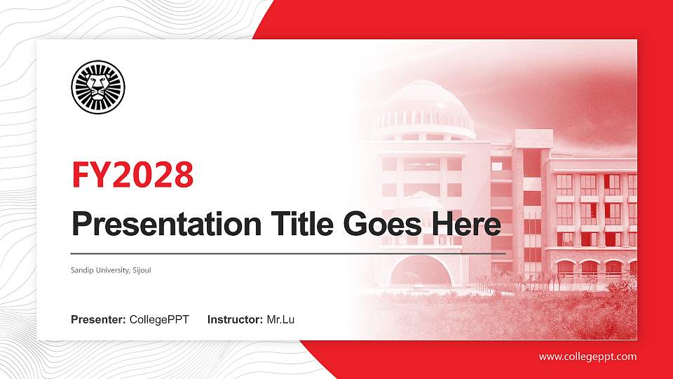 Sandip University, Sijoul Academic Presentation/Research Findings Report PPT Template16:9 ratio PPT effect preview image