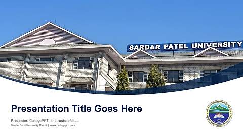 Sardar Patel University Mandi Course/Courseware Creation PPT Template