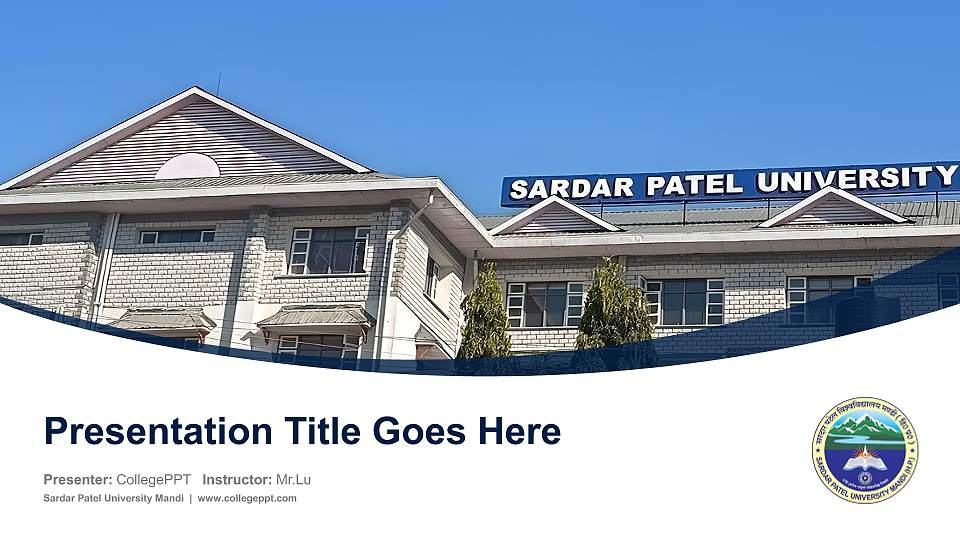 Sardar Patel University Mandi Course/Courseware Creation PPT Template16:9 ratio PPT effect preview image