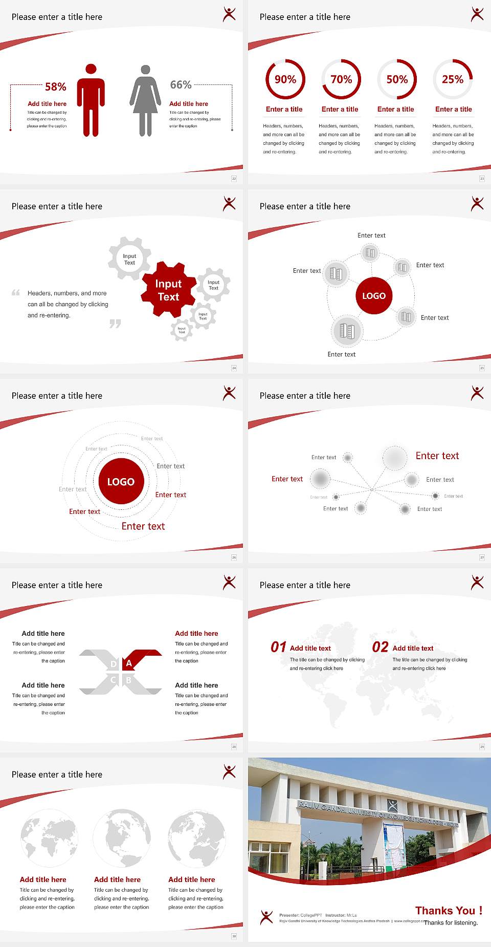 Rajiv Gandhi University of Knowledge Technologies Andhra Pradesh Course/Courseware Creation PPT Template4:3 ratio PPT effect preview image4
