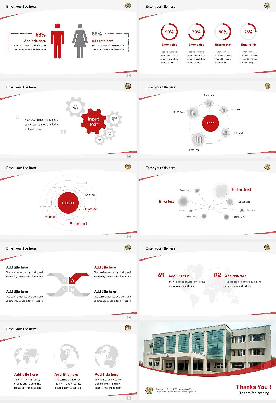 Sardar Beant Singh State University Course/Courseware Creation PPT Template16:9 ratio PPT effect preview image4