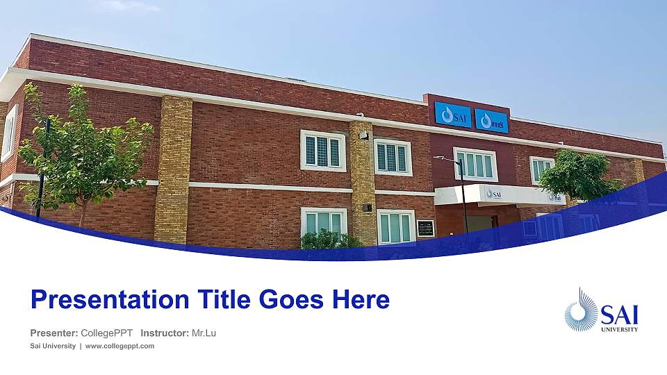 Sai University Course/Courseware Creation PPT Template16:9 ratio PPT effect preview image