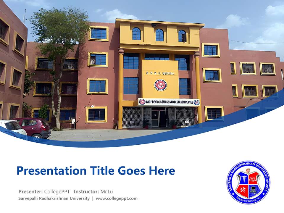Sarvepalli Radhakrishnan University Course/Courseware Creation PPT Template4:3 ratio PPT effect preview image5