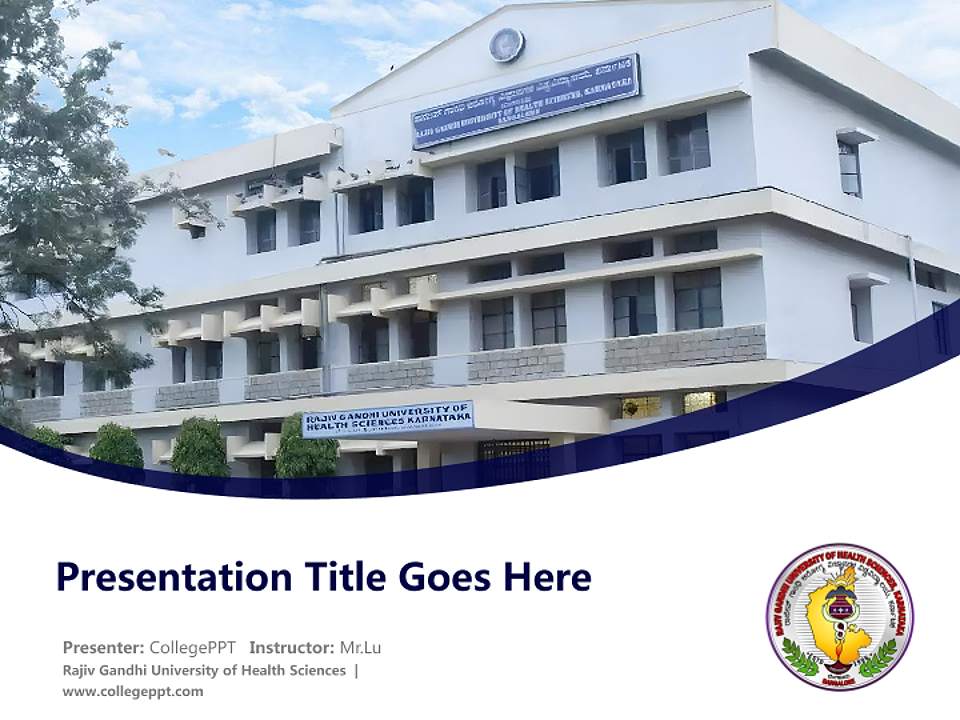 Rajiv Gandhi University of Health Sciences Course/Courseware Creation PPT Template4:3 ratio PPT effect preview image5