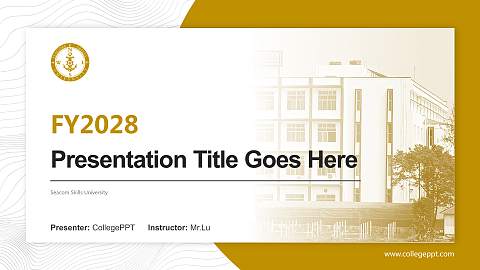 Seacom Skills University Academic Presentation/Research Findings Report PPT Template