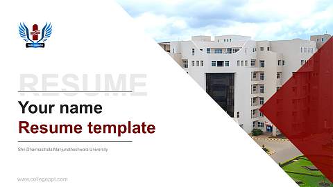 Shri Dharmasthala Manjunatheshwara University Resume PPT Template