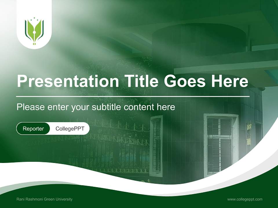 Rani Rashmoni Green University Lecture Sharing and Networking Event PPT Template4:3 ratio PPT effect preview image4