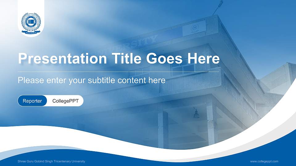 Shree Guru Gobind Singh Tricentenary University Lecture Sharing and Networking Event PPT Template16:9 ratio PPT effect preview image