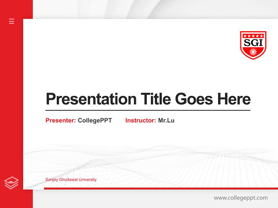 Sanjay Ghodawat University Thesis Proposal/Graduation Defense PPT Template4:3 ratio PPT effect preview image5