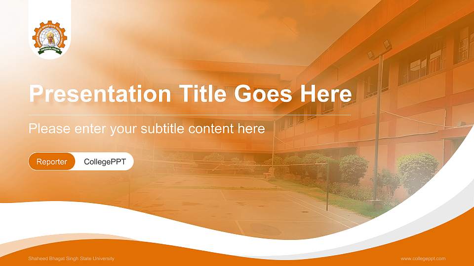 Shaheed Bhagat Singh State University Lecture Sharing and Networking Event PPT Template16:9 ratio PPT effect preview image